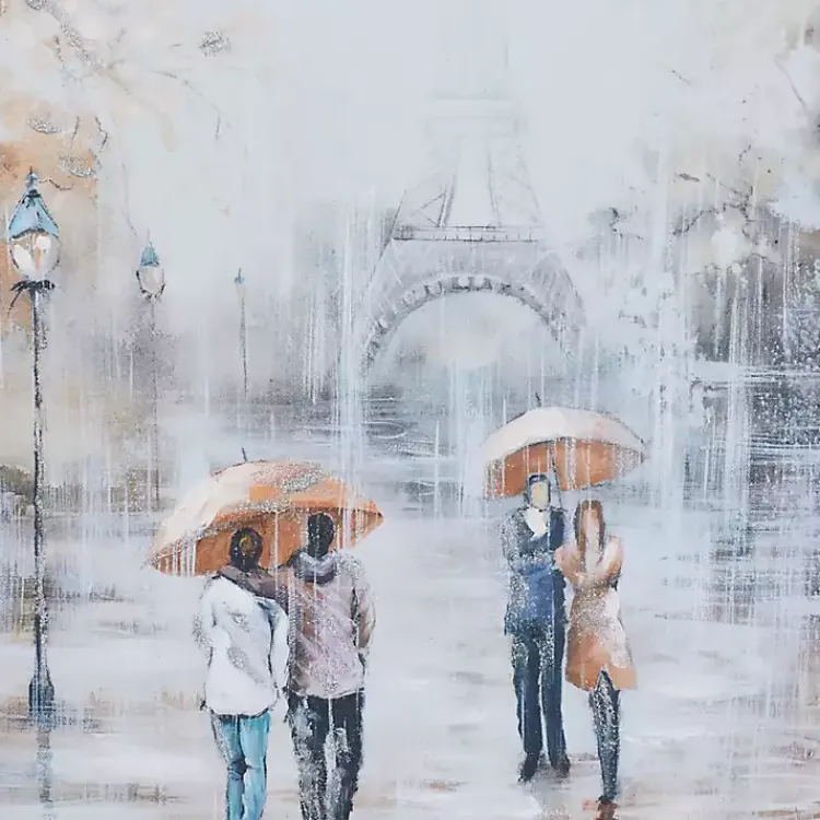Framed Art-Kirklands Home Romantic Rainy Paris Transitional Framed Wall Art