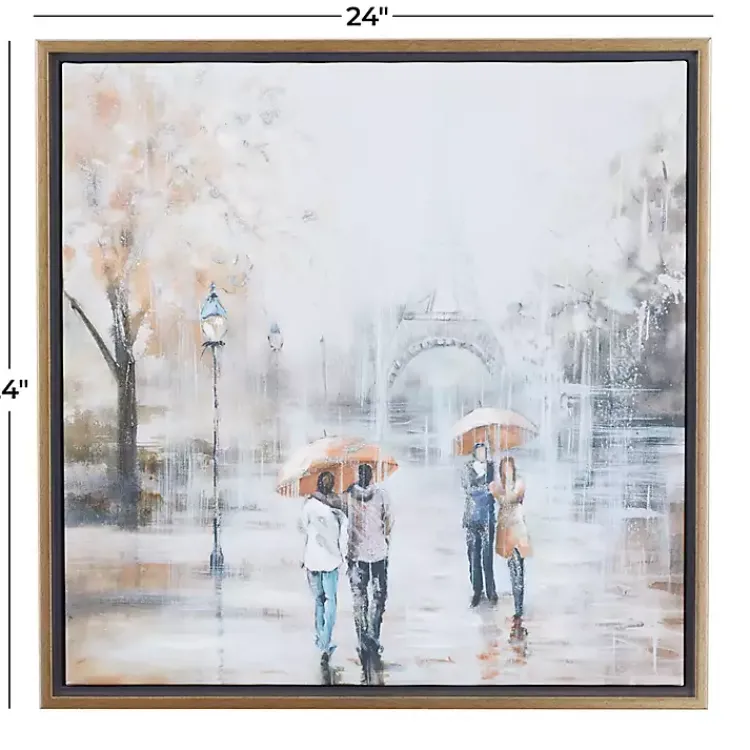 Framed Art-Kirklands Home Romantic Rainy Paris Transitional Framed Wall Art