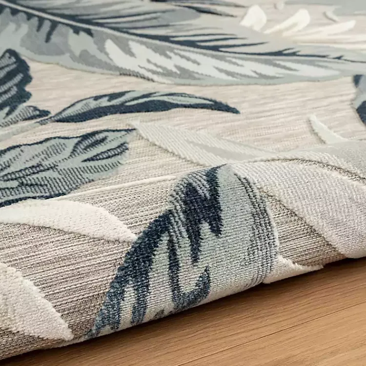 Outdoor Rugs-Kirklands Home Ferns and Palms Indoor/Outdoor Area Rug, 5x7