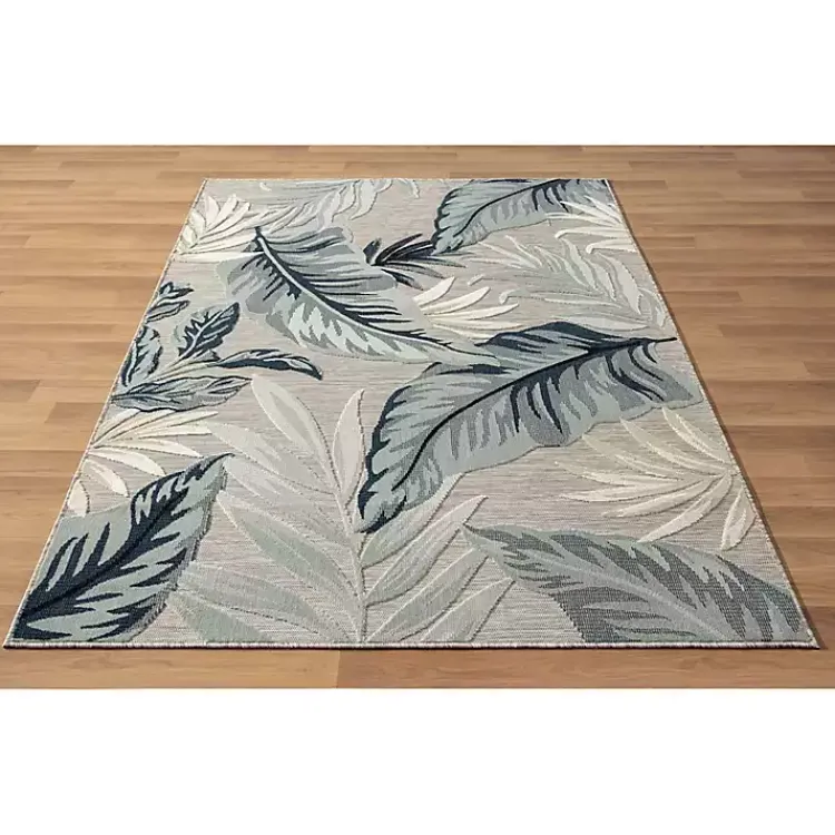 Outdoor Rugs-Kirklands Home Ferns and Palms Indoor/Outdoor Area Rug, 7x9
