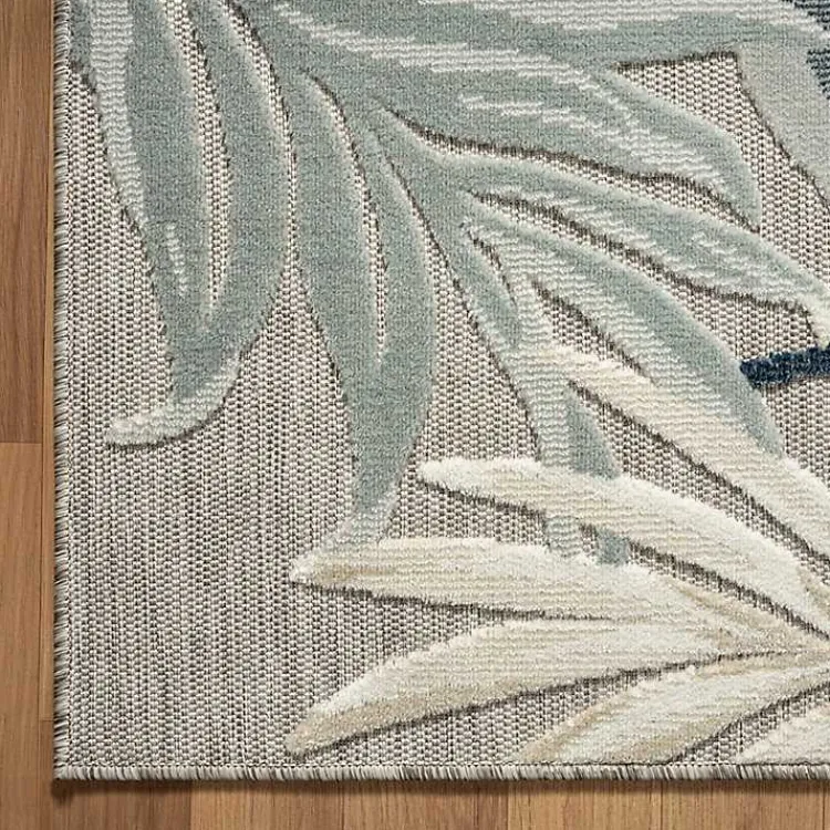Outdoor Rugs-Kirklands Home Ferns and Palms Indoor/Outdoor Area Rug, 7x9
