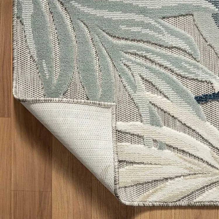 Outdoor Rugs-Kirklands Home Ferns and Palms Indoor/Outdoor Area Rug, 7x9