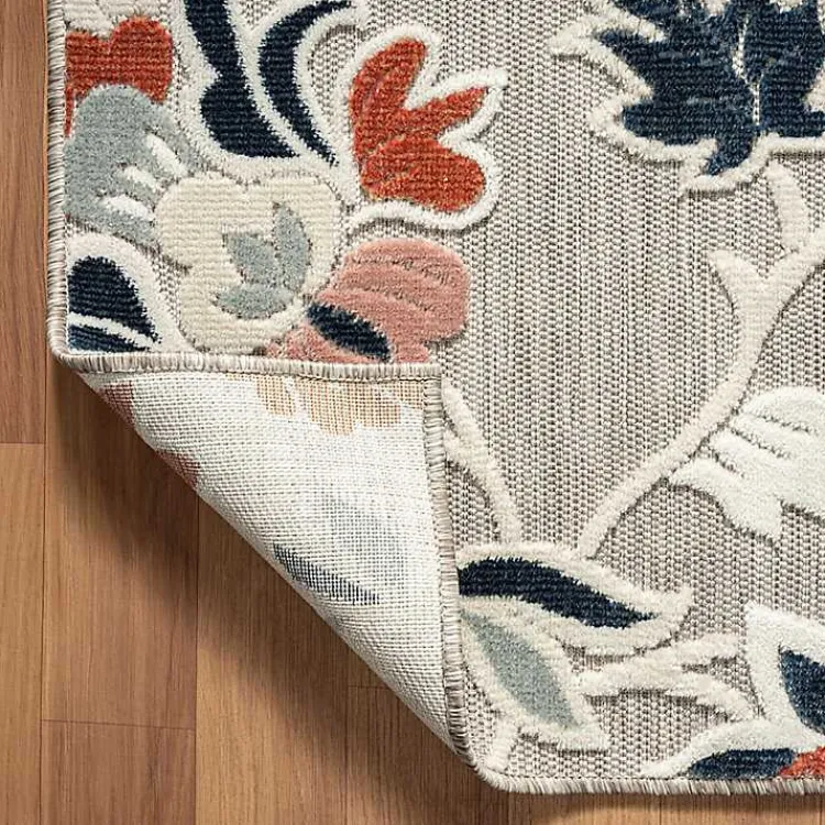Outdoor Rugs-Kirklands Home Mara Floral Blossom Indoor/Outdoor Area Rug, 7x9