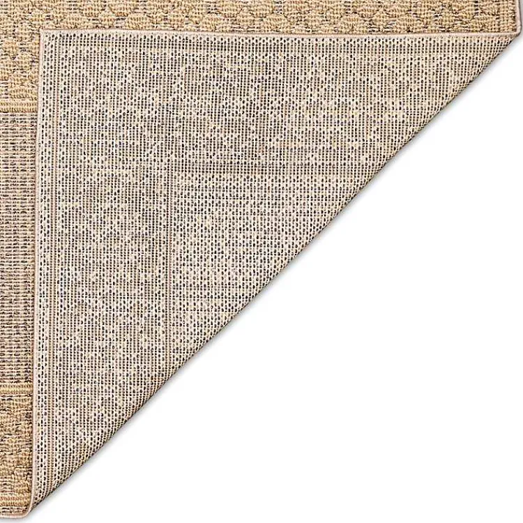 Outdoor Rugs-Kirklands Home Camel Leopard Border Outdoor Area Rug, 5x7 Tan