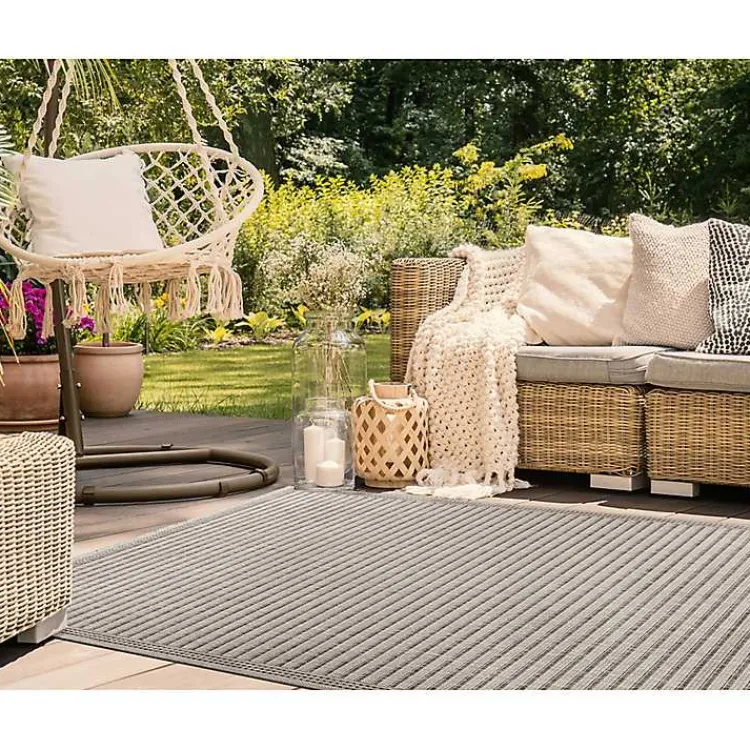 Area Rugs-Kirklands Home Kaya Natural Gradient Indoor/Outdoor Area Rug, 6x9 Tan