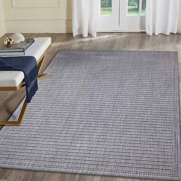 Area Rugs-Kirklands Home Kaya Navy Gradient Indoor/Outdoor Area Rug, 6x9 Blue