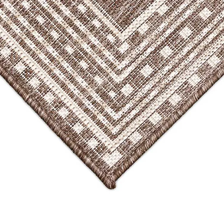 Outdoor Rugs-Kirklands Home Natural Linear Macy Indoor/Outdoor Area Rug, 4x7 Brown