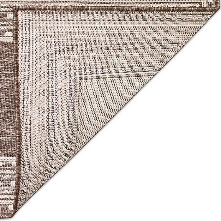 Outdoor Rugs-Kirklands Home Natural Linear Macy Indoor/Outdoor Area Rug, 4x7 Brown