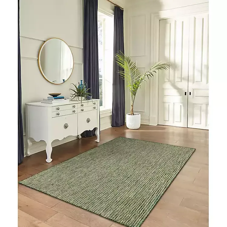 Outdoor Rugs-Kirklands Home Intertwine Indoor/Outdoor Area Rug, 7x9 Green