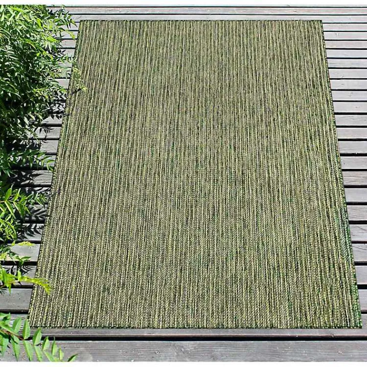 Outdoor Rugs-Kirklands Home Intertwine Indoor/Outdoor Area Rug, 7x9 Green