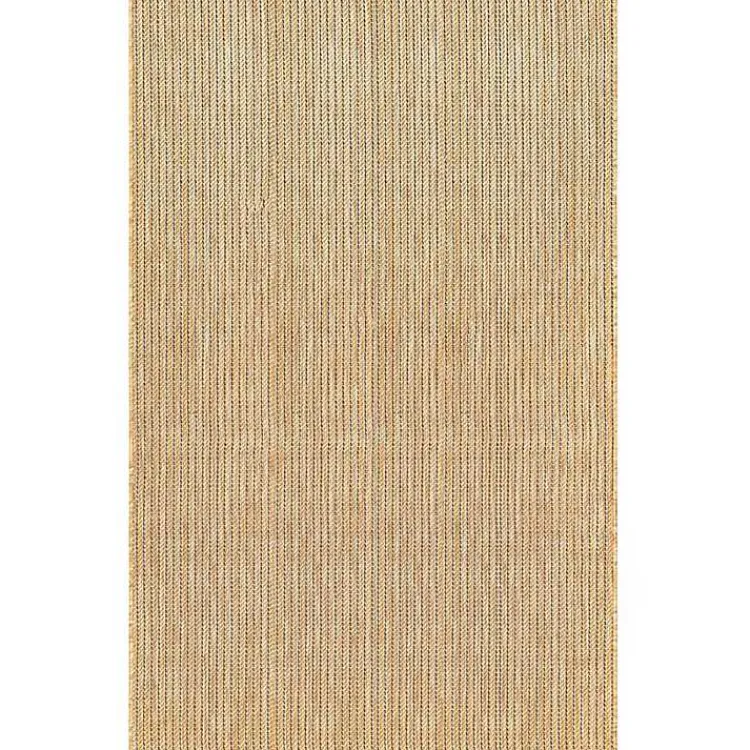 Outdoor Rugs-Kirklands Home Sand Intertwine Santal Indoor/Outdoor Rug, 6x9 Tan
