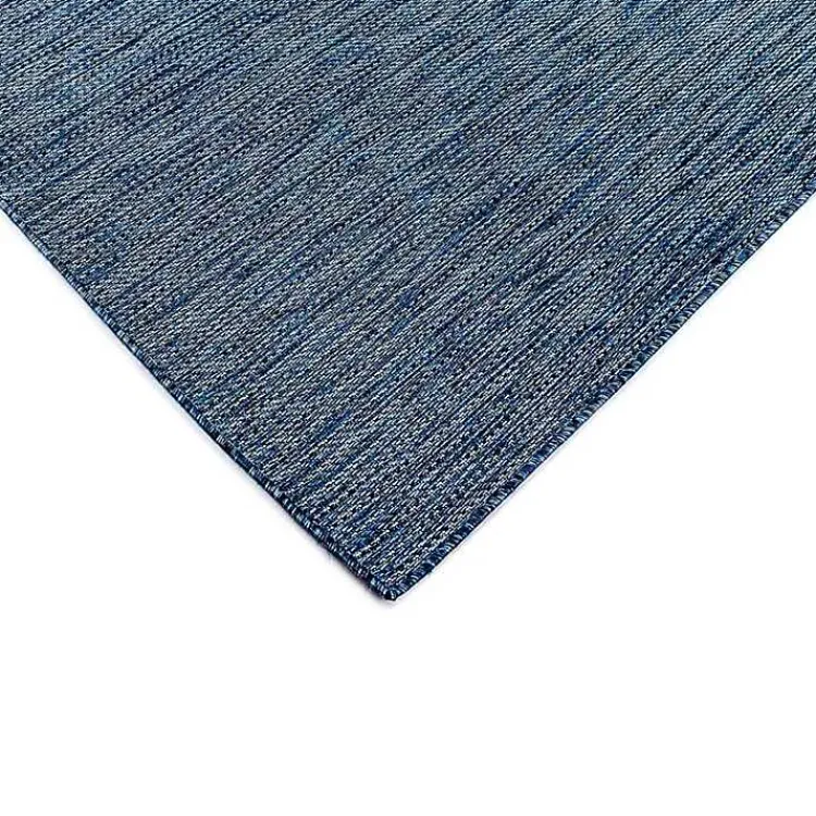 Outdoor Rugs-Kirklands Home Navy Intertwine Indoor/Outdoor Area Rug, 6x9 Blue