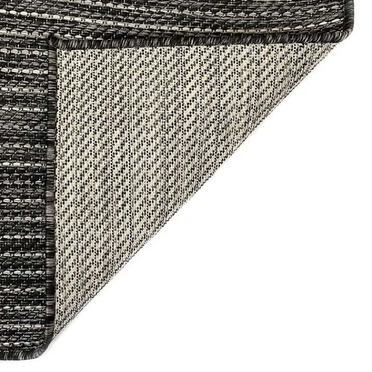 Outdoor Rugs-Kirklands Home Intertwine Indoor/Outdoor Area Rug, 4x7 Black