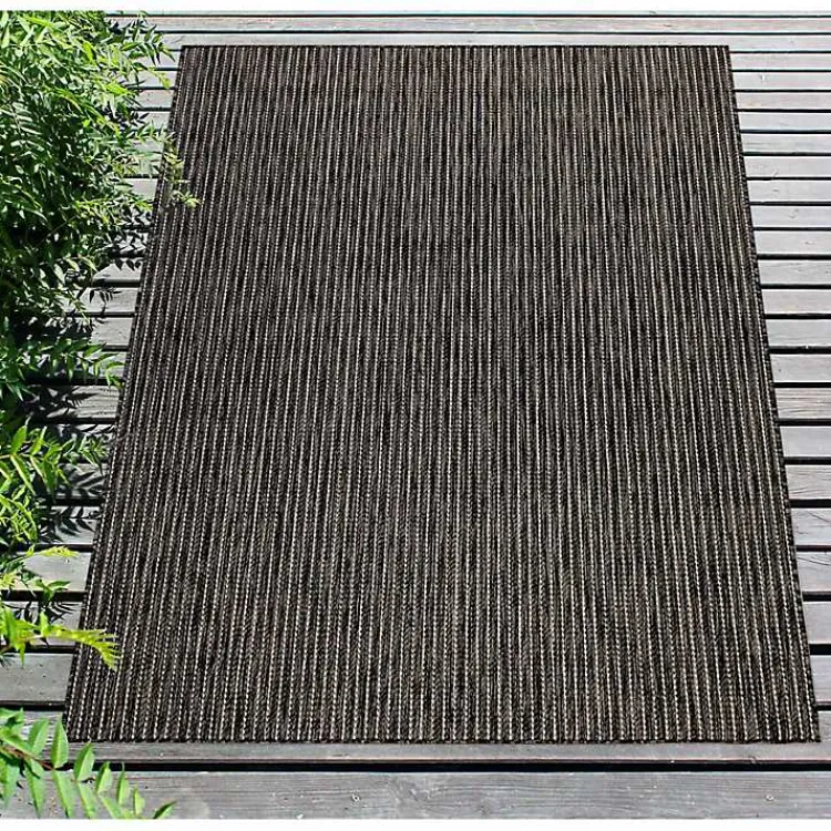 Outdoor Rugs-Kirklands Home Intertwine Indoor/Outdoor Area Rug, 7x9 Black