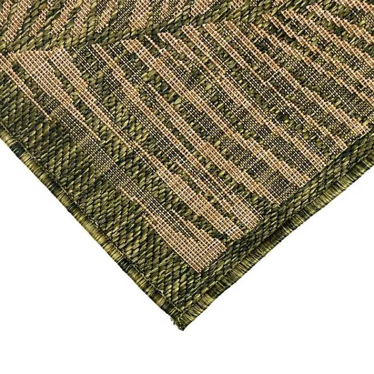 Outdoor Rugs-Kirklands Home Cabo Palm Indoor Outdoor Area Rug, 8x10 Green