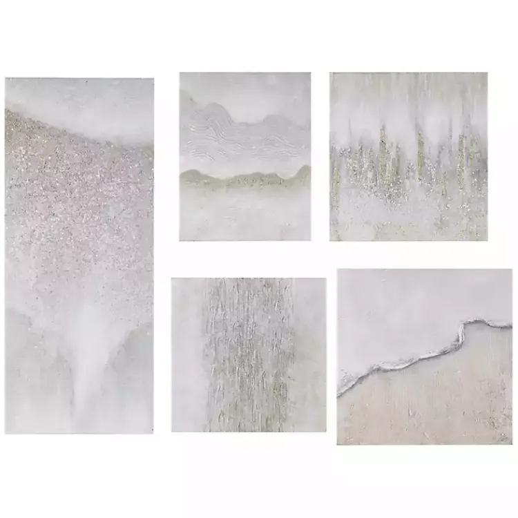 Canvas Art-Kirklands Home Natural Essence Canvas Art Prints, Set of 5 Gray