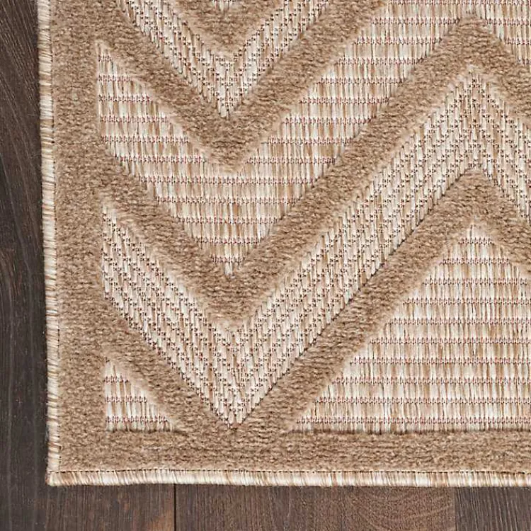 Outdoor Rugs-Kirklands Home Natural Beige Diamond Indoor/Outdoor Area Rug, 5x7 Tan