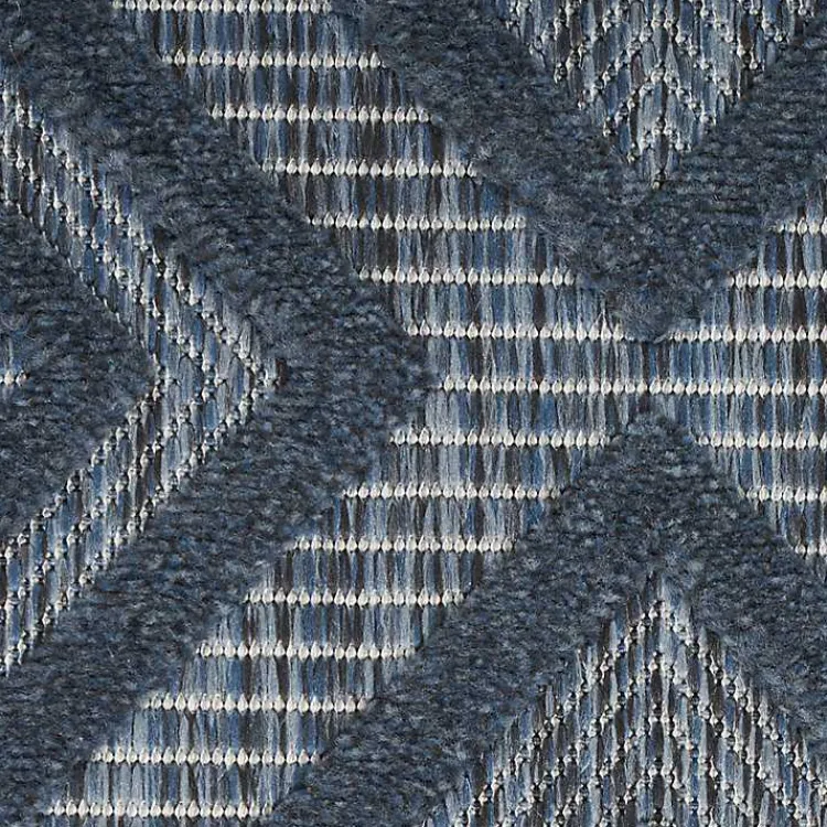 Outdoor Rugs-Kirklands Home Navy Diamond Indoor/Outdoor Area Rug, 6x9 Blue