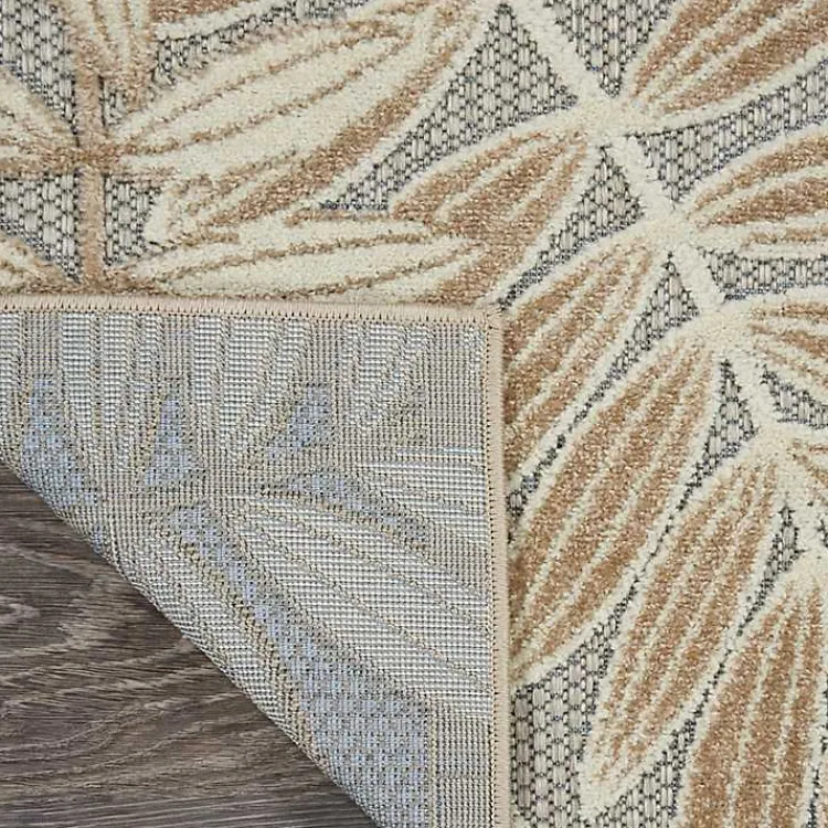 Outdoor Rugs-Kirklands Home Natural Botanical Leaves Outdoor Area Rug, 9x13