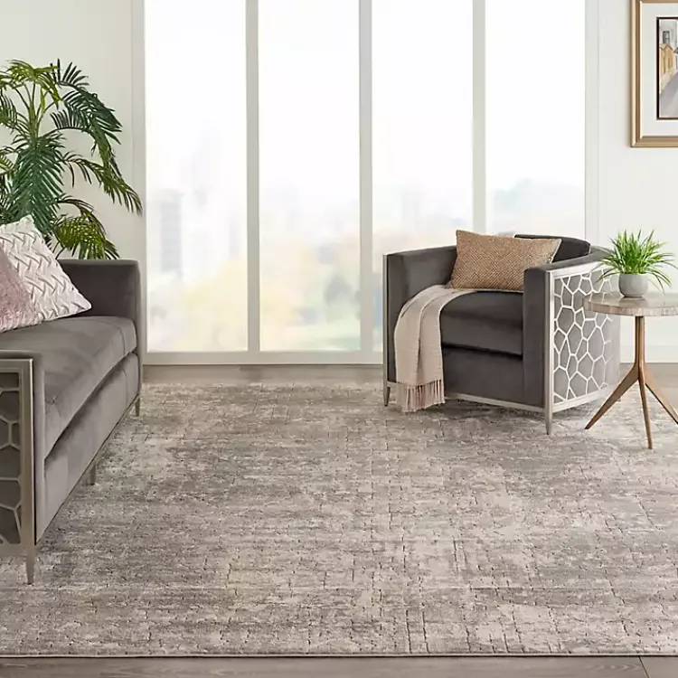 Area Rugs-Kirklands Home Gray and Beige Tally Textured Area Rug, 7x9