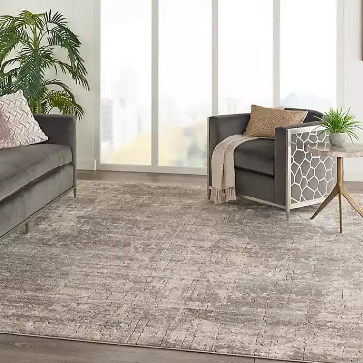 Area Rugs-Kirklands Home Gray and Beige Tally Textured Area Rug, 7x9