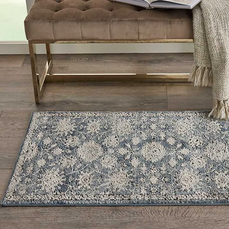 Area Rugs-Kirklands Home Blue Lush Vines Accent Rug