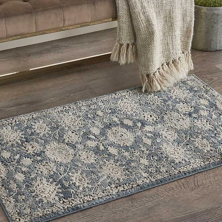 Area Rugs-Kirklands Home Blue Lush Vines Accent Rug