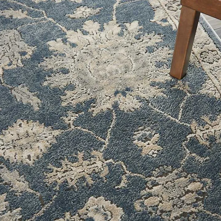 Area Rugs-Kirklands Home Blue Lush Vines Area Rug, 4x6