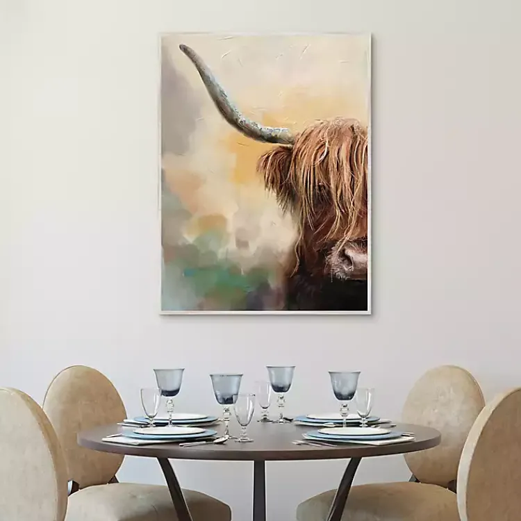 Canvas Art-Kirklands Home Highland Framed Canvas Art Print Brown