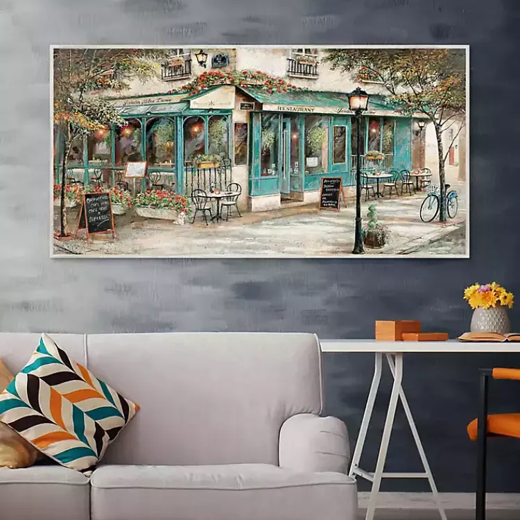 Framed Art-Kirklands Home Rue Du Jardin Corner Bistro Framed Wall Art