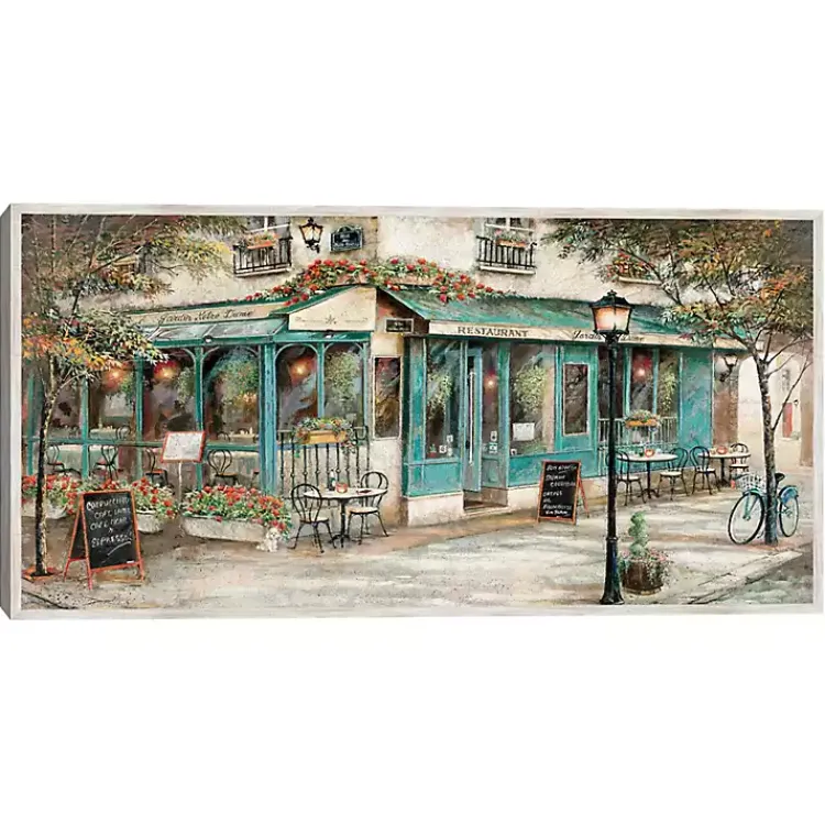 Framed Art-Kirklands Home Rue Du Jardin Corner Bistro Framed Wall Art