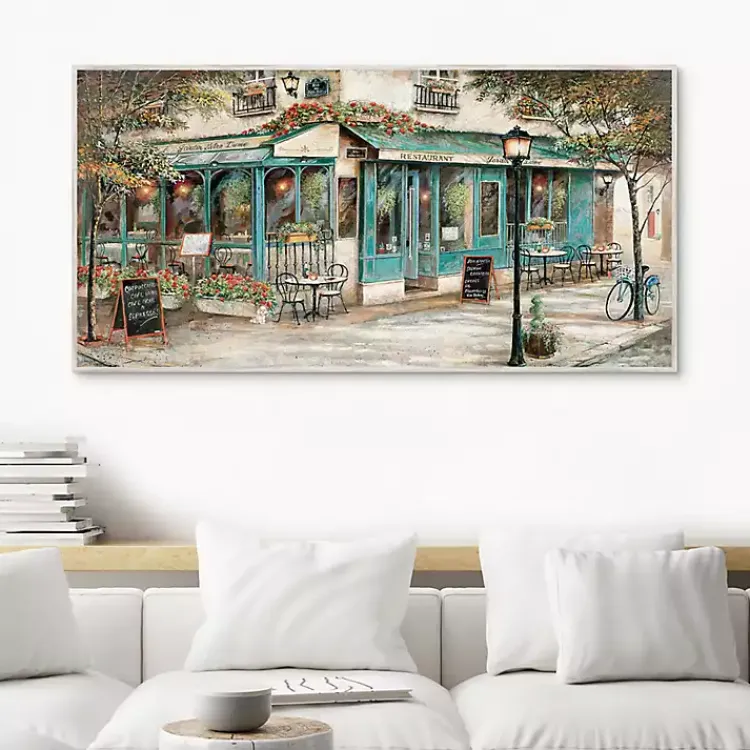Framed Art-Kirklands Home Rue Du Jardin Corner Bistro Framed Wall Art