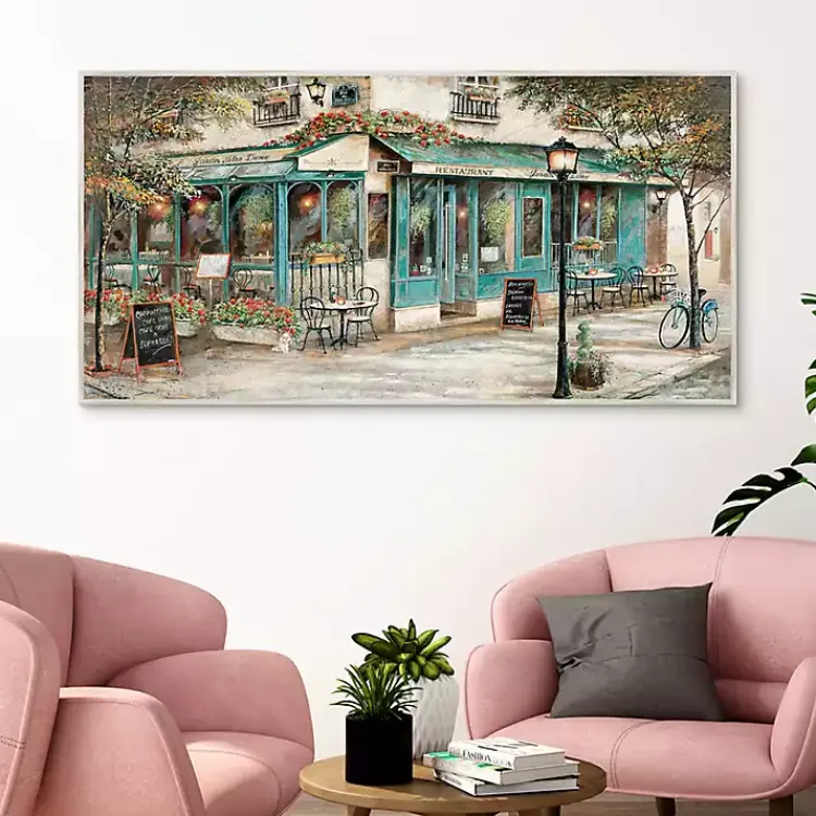 Framed Art-Kirklands Home Rue Du Jardin Corner Bistro Framed Wall Art