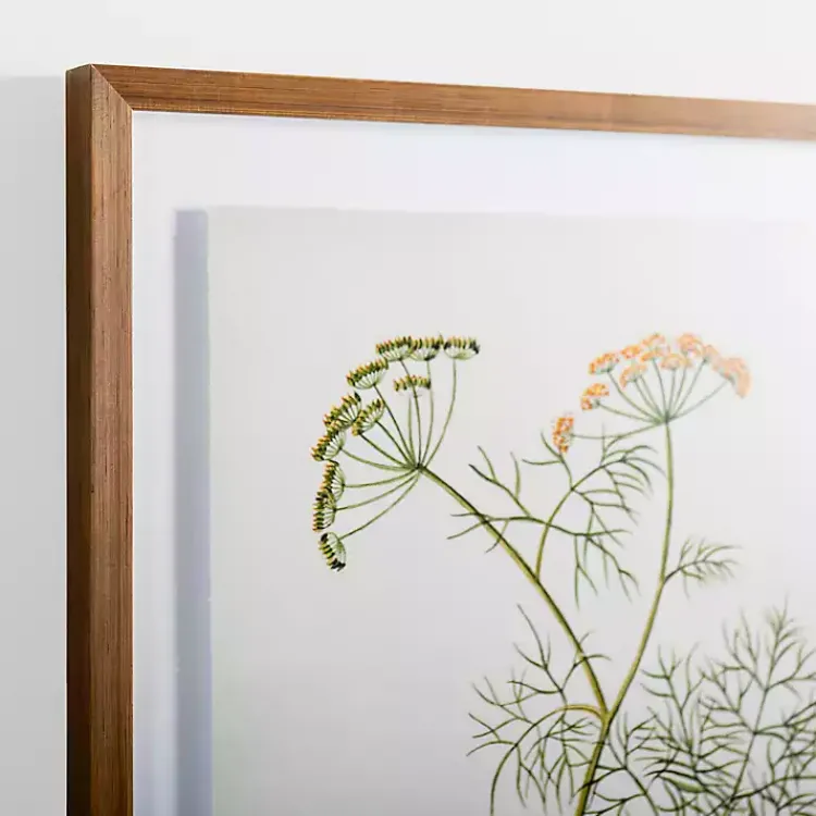 Framed Art-Kirklands Home Golden Leaves Herbs Dill Framed Art Print