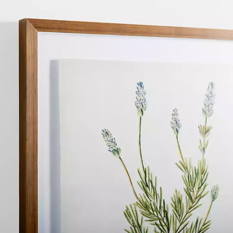 Framed Art-Kirklands Home Golden Leaves Herbs Lavender Framed Art Print