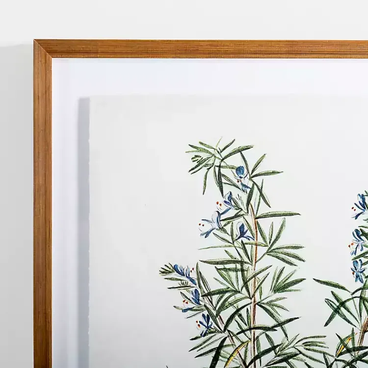 Framed Art-Kirklands Home Golden Leaves Herbs Rosemary Framed Art Print