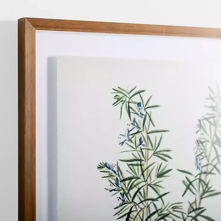 Framed Art-Kirklands Home Golden Leaves Herbs Rosemary Framed Art Print