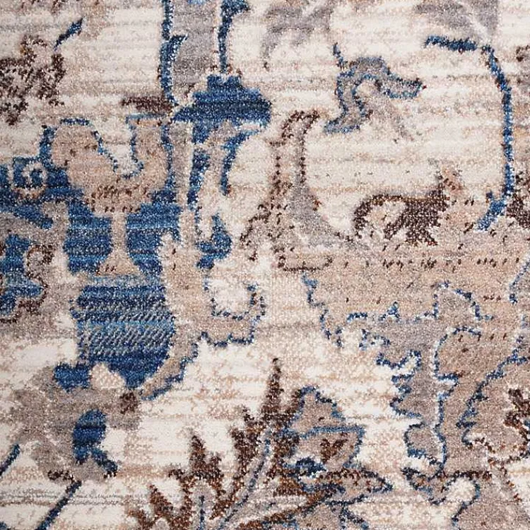 Area Rugs-Kirklands Home Cream Royal Motif Wilson Floor Runner, 2x10