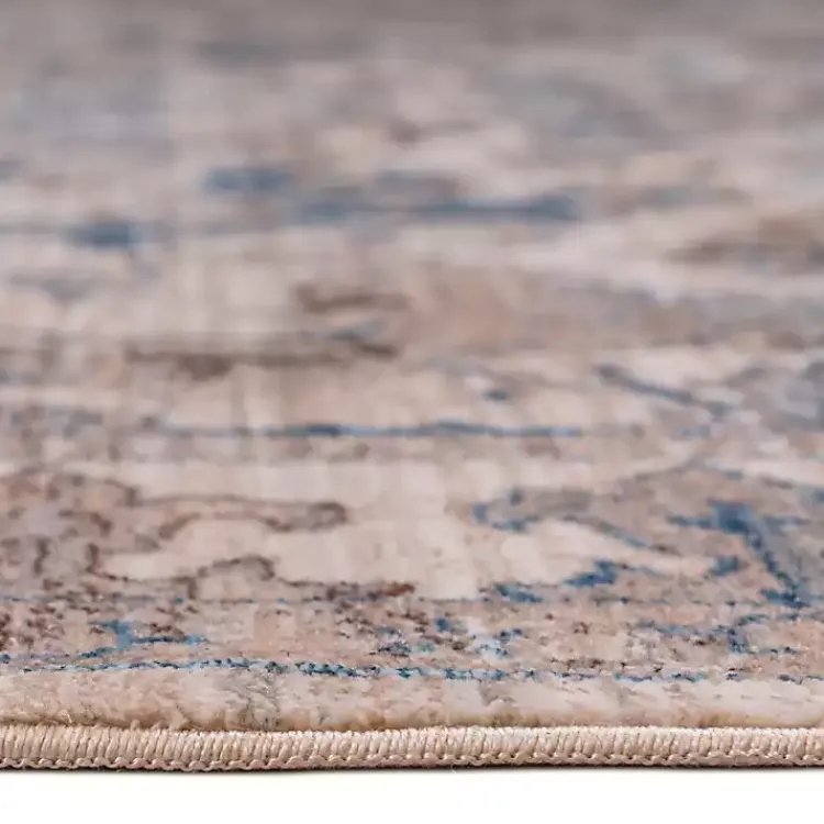 Area Rugs-Kirklands Home Cream Royal Motif Wilson Floor Runner, 2x10