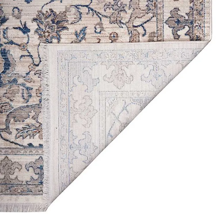 Area Rugs-Kirklands Home Cream Royal Motif Wilson Floor Runner, 2x10