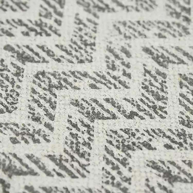 Area Rugs-Kirklands Home Lilia Gray Geo Stripe Flatweave Runner, 2x8