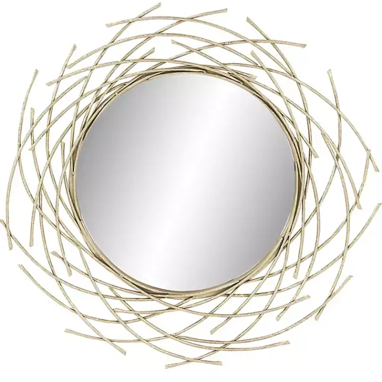 Decorative Mirrors-Kirklands Home Gold Metal Glam Layered Mirror