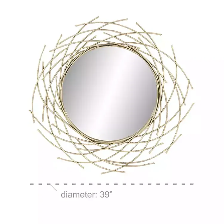 Decorative Mirrors-Kirklands Home Gold Metal Glam Layered Mirror