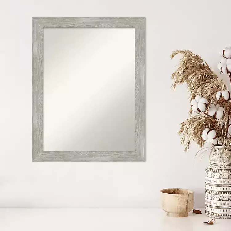 Decorative Mirrors-Kirklands Home Lyndon Dove Gray Wood Framed Mirror