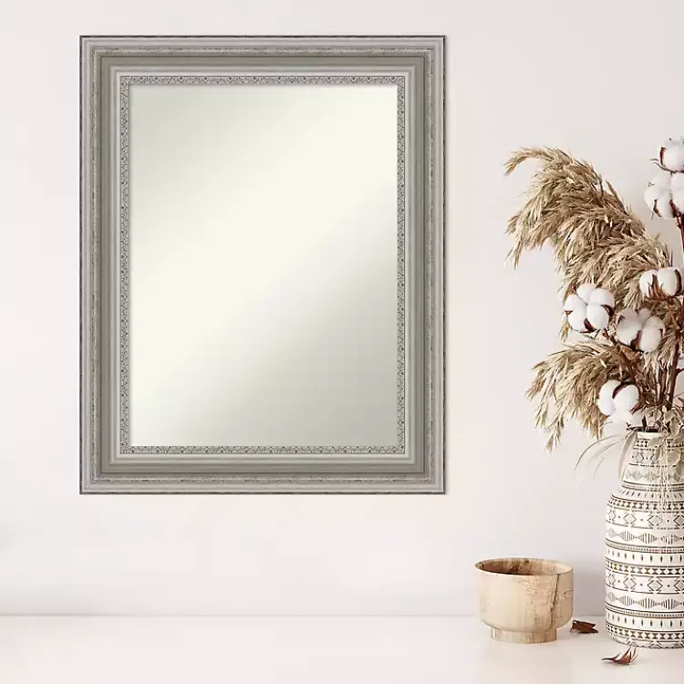 Decorative Mirrors-Kirklands Home Parlor Silver Framed Wall Mirror