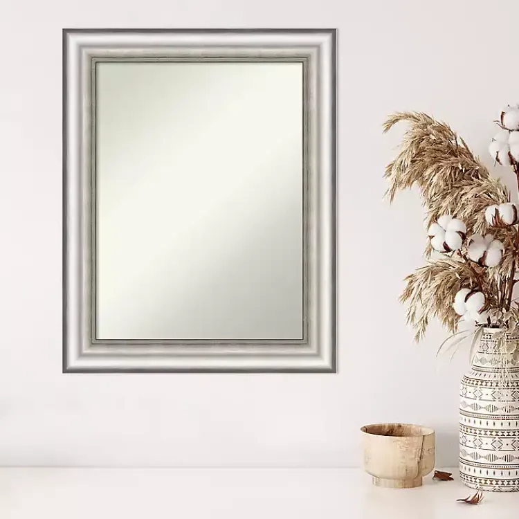 Decorative Mirrors-Kirklands Home Silver Embossed Frame Wall Mirror