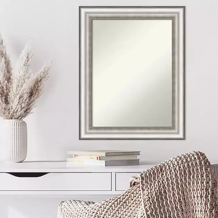 Decorative Mirrors-Kirklands Home Silver Embossed Frame Wall Mirror