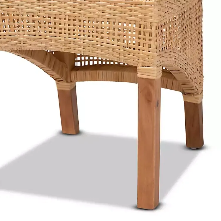 Dining Chairs-Kirklands Home Natural Rat Woven Back Dining Chairs, Set of 2 Tan