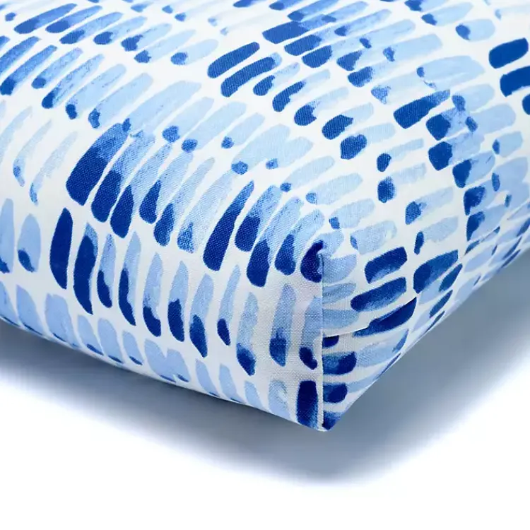 Outdoor Cushions & Pillows-Kirklands Home Light Patterned Outdoor Chair Cushion Blue