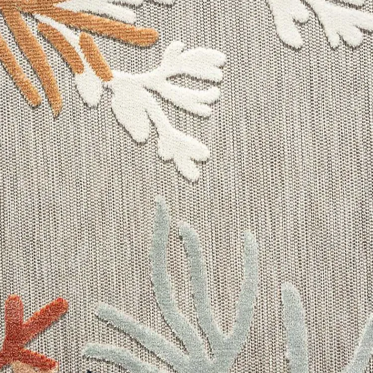 Outdoor Rugs-Kirklands Home Beige Coral Reef Area Rug, 5x7 Tan
